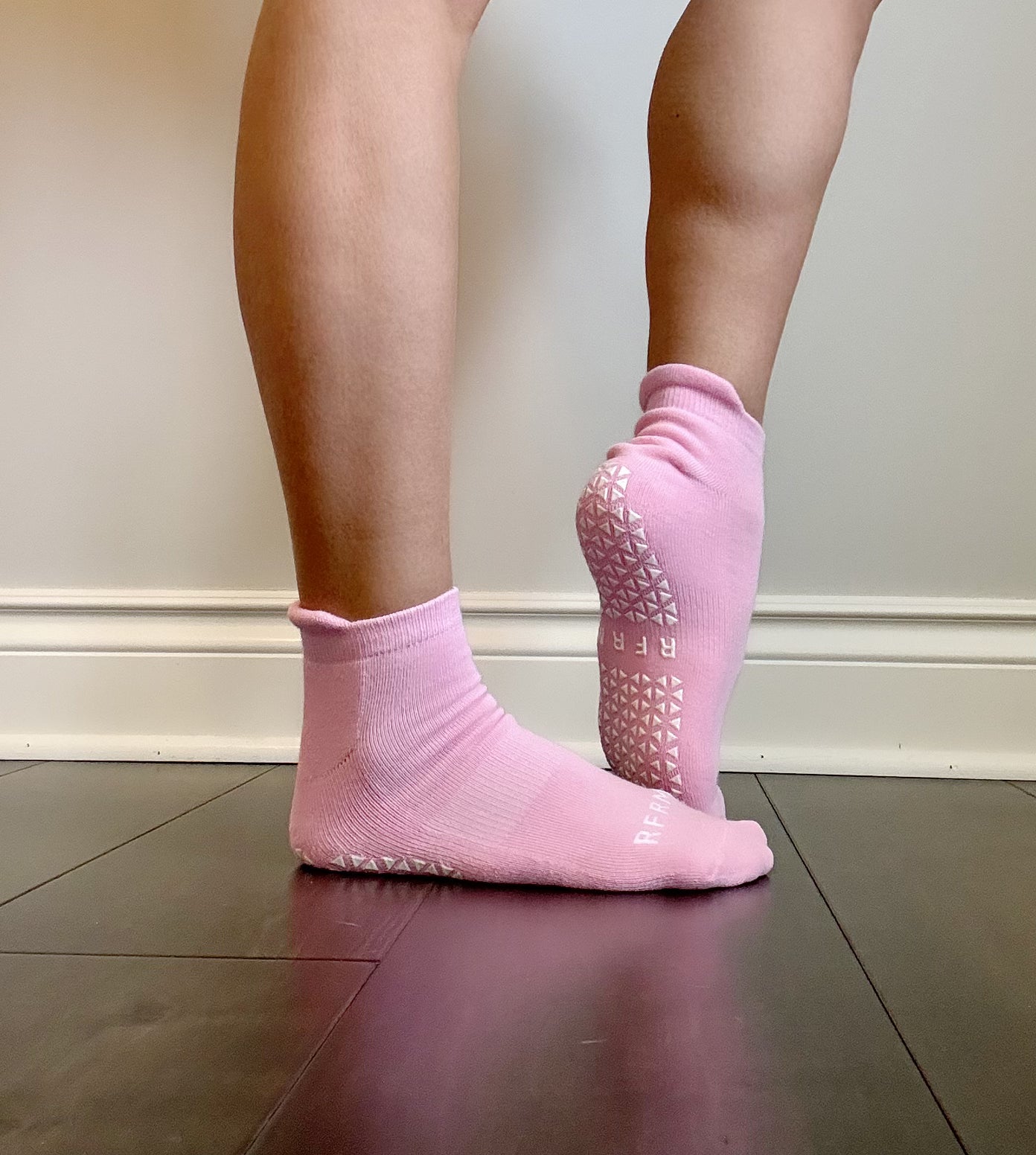 Pink Crop Grip Sock