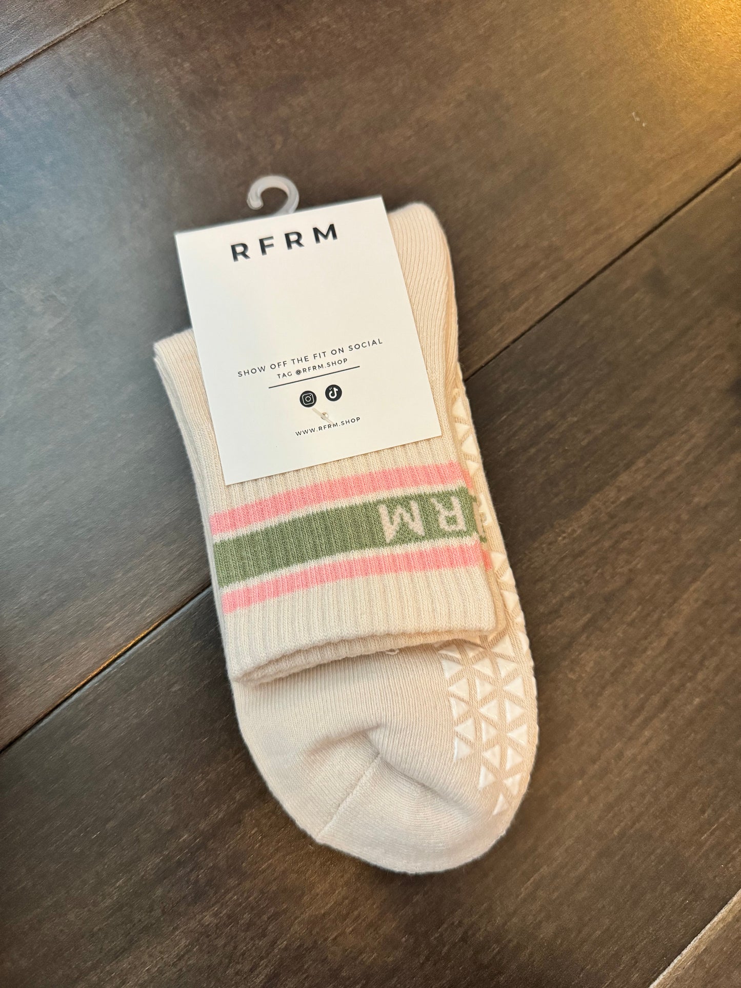 Crop Retro Grip Sock