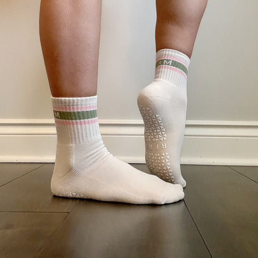 Crop Retro Grip Sock