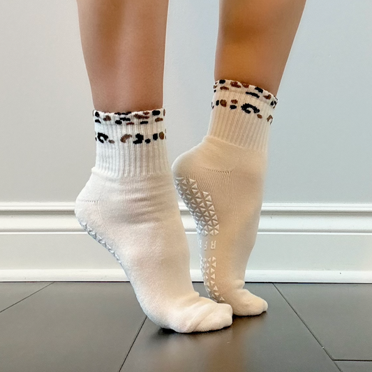 Leopard Crew Grip Sock | WS