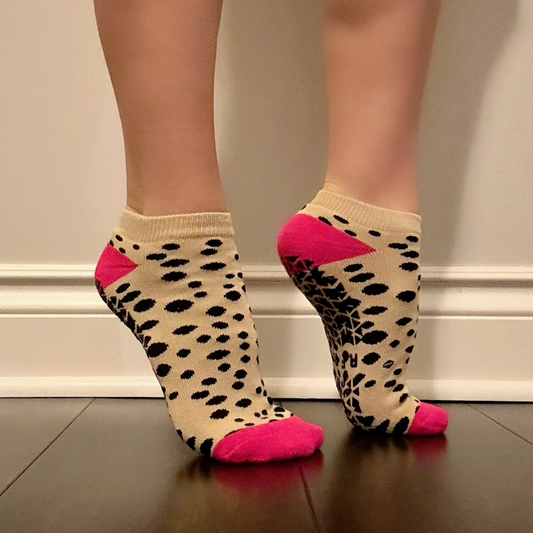 Leopard Crop Retro Grip Sock | WS